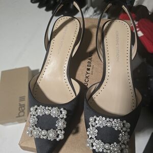Adrienne Vittadini Black Embellished Women's Shoes